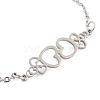 Stainless Steel Cable Chain Link Bracelets for Women Men STAS-Z061-01P-09-2