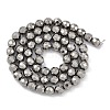 Electroplated Synthetic Non-magnetic Hematite Beads Strands G-H072-J01-01-2