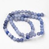 Dyed & Heated Natural Blue Aventurine Beads Strands G-D809-09-6mm-2