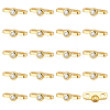 BENECREAT 20Pcs Brass Pave Clear Cubic Zirconia Connector Charms KK-BC0012-40-1