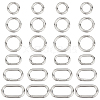 WADORN 24Pcs 6 Style Zinc Alloy Spring Gate Rings FIND-WR0003-72-5