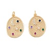 Brass Micro Pave Cubic Zirconia Pendants KK-L223-002G-1