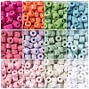 600Pcs 12 Colors Opaque Acrylic Beads MACR-CJ0001-66-6