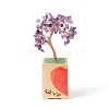 Heart Money Tree Natural Amethyst Bonsai Display Decorations DJEW-G027-16RG-01-2