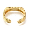 Rack Plating Brass Open Cuff Rings for Women RJEW-M022-05G-3