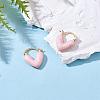 Enamel Heart Hoop Earrings JE1108B-4