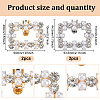 2 Styles Alloy Rhinestone Shoe Decorations FIND-GO0002-29-2