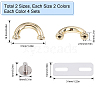 CHGCRAFT 16 Sets 4 Style Alloy U Shape Rings Clasps FIND-CA0007-05-2