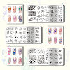 Stainless Steel DIY Nail Art Templates MRMJ-WH0092-013-3