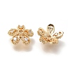 Flower Rack Plating Brass Micro Pave Cubic Zirconia Beads KK-S399-01C-2