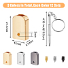 36 Sets 3 Color Alloy Cord Ends FIND-DC0004-64-2