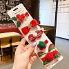 Christmas Theme Cloth Felt Fabric Alligator Hair Clip OHAR-R100-01F-1