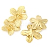 304 Stainless Steel Flower Stud Earrings for Women EJEW-U023-09G-3