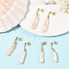 304 Stainless Steel Stud Dangle Earrings with Natural Baroque Keshi Pearls EJEW-JE07339-1