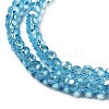 Electroplate Transparent Glass Beads Strands EGLA-A035-T3mm-A08-3