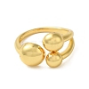 Brass Open Cuff Rings for Women RJEW-A048-05G-2