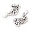 Tibetan Style Alloy Flamingo Shape Pendants TIBEP-Q043-293-RS-2