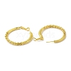 Rack Plating Brass Beaded Hoop Earrings for Women EJEW-D059-10G-2