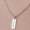 Non-Tarnish 201 Stainless Steel Hollow Word Love Pendant Necklace NJEW-OY001-26-1