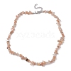 Natural Sunstone Chip Beaded Necklace NJEW-JN04615-05-4