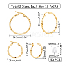 Unicraftale 201 Stainless Steel Hoop Earrings EJEW-UN0001-31-3