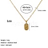 304 Stainless Steel Zodiac Constellation Pendant Paperclip Chain Necklaces ZP0058-7-2