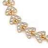 Brass Micro Pave Cubic Zirconia Link Bracelets for Women BJEW-U013-01G-03-2