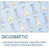 DICOSMETIC 100Pcs 2 Colors 201 Stainless Steel Charms STAS-DC0007-79-4