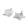 Non-Tarnish 304 Stainless Steel Stud Earring Findings STAS-P357-01D-P-1