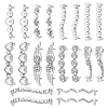 20Pcs 10 Styles Alloy & Crystal Rhinestone & Plastic Pearl Shoe Buckle Clips FIND-PH0024-68P-1