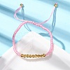 Polyester Cord Braided Bead Bracelets for Women BJEW-L698-01G-12-2