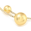 Rack Plating Brass Pave Clear Cubic Zirconia Round Ball Choker Necklaces NJEW-A031-02-01G-2