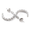 304 Stainless Steel Round Stud Earrings EJEW-A104-30P-2