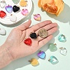 18Pcs 9 Colors Spray Painted Glass Pendants GLAA-YW0004-31-4