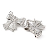 Brass Micro Pave Cubic Zirconia Twister Clasps KK-K422-02P-2