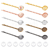 40Pcs 5 Colors Iron Hair Bobby Pin Findings OHAR-UN0010-31-1