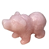 Natural Rose Quartz Carved Bear Figurines PW-WG946CB-01-5