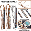 CRASPIRE 3Pcs 3 Styles Crystal Rhinestone Southwestern Cowboy Hat Belt DIY-CP0009-17A-5