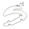 304 Stainless Steel Link Chain Necklaces for Women Men NJEW-K292-01I-P-4