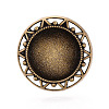 Adjustable Alloy & Iron Bezel Cup Ring Base with Rotatable Tray MAK-T012-12AB-2
