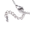 304 Stainless Steel Round Ball Pendant Necklace with Rolo Chains for Men Women NJEW-JN03845-02-6