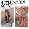 100Pcs 4 Styles Alloy with Rhienstone Beads RB-AR0003-15-7