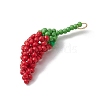 Glass Seed Beads Pendants PALLOY-MZ00409-3