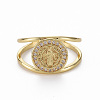 Brass Micro Pave Clear Cubic Zirconia Cuff Rings RJEW-Q164-022-NF-1