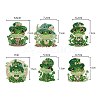 6Pcs Frog DIY Diamond Painting Keychain Kit PW-WG54163-01-5