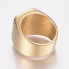 304 Stainless Steel Signet Band Rings for Men RJEW-G091-16-19mm-G-2