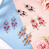 Resin & Synthetic Turquoise Dangle Earrings EJEW-TAC00014-4