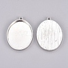 Tibetan Style Alloy Oval Tray Pendant Cabochon Settings LS-TIBEP-A19948-P-LF-2