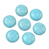 Craft Findings Dyed Synthetic Turquoise Flat Back Dome Cabochons X-TURQ-S266-20mm-01-4