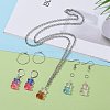 DIY 40Pairs Bear Transparent Resin Earrings Kits DIY-LS0001-02-5